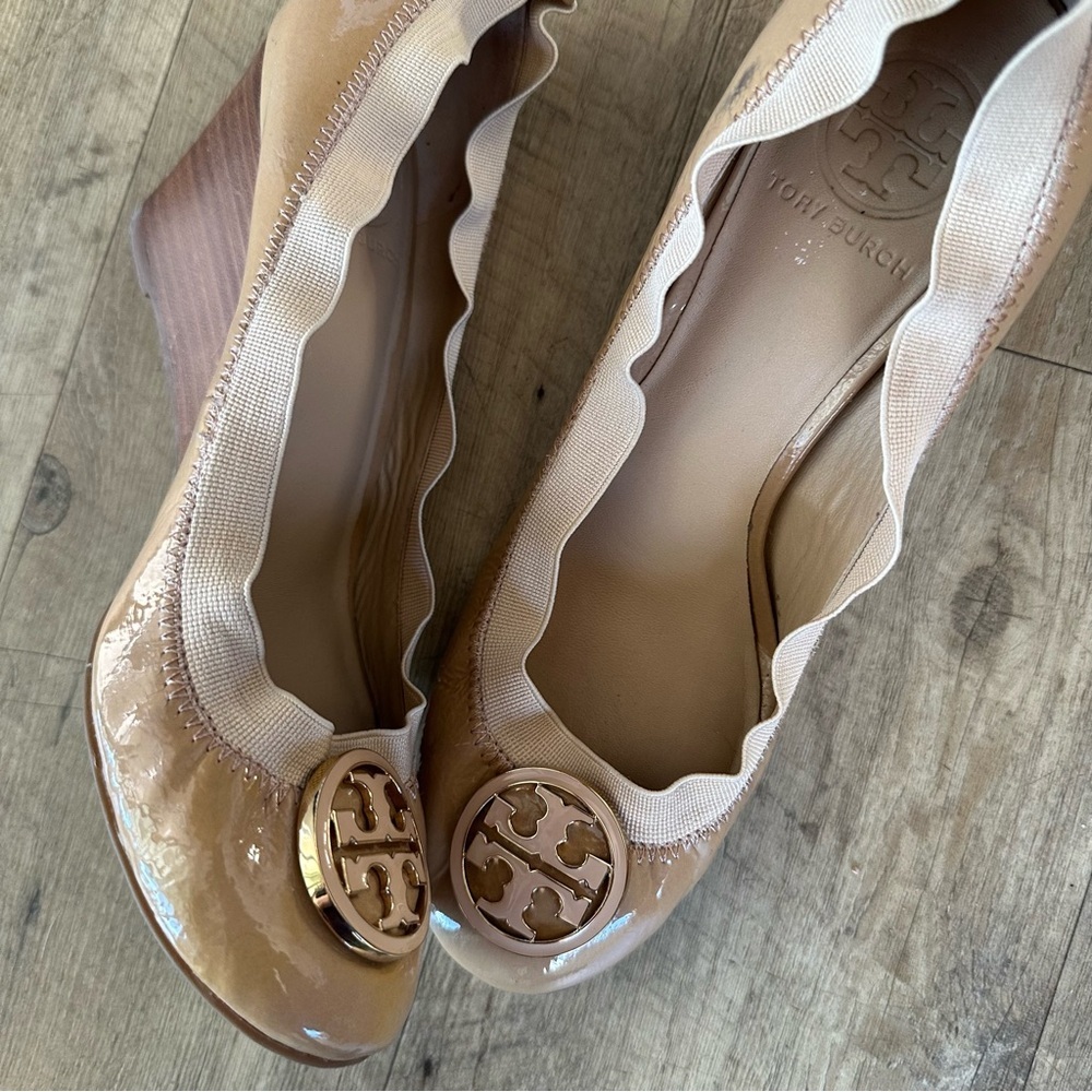 Tory Burch Caroline Patent Leather Wedges